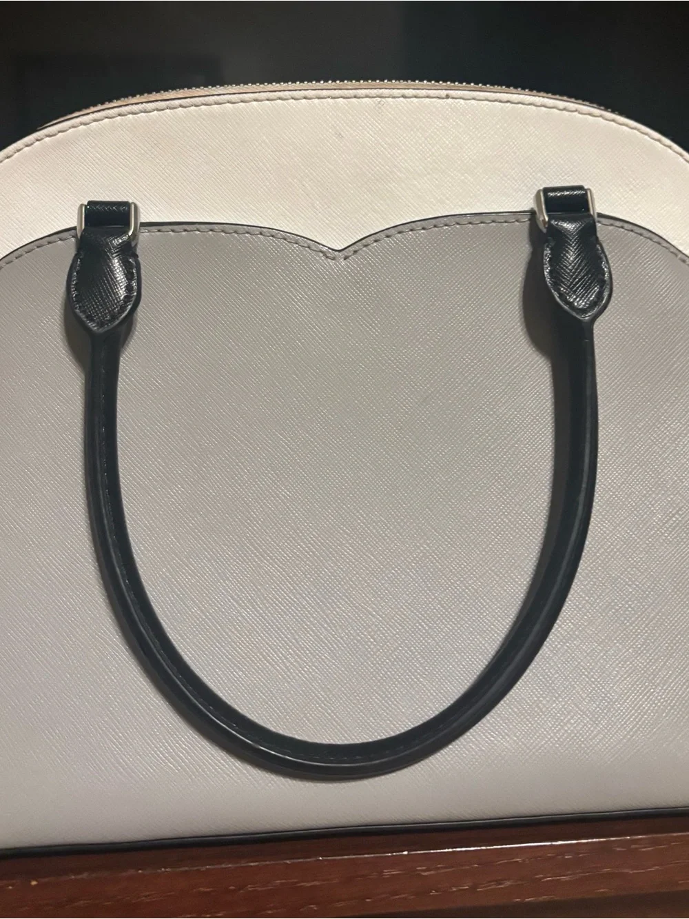 kate spade Two-Tone Cream, Gray & Black Dome Satchel Or Crossbody
